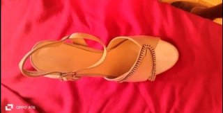 Zapatos de tacón beige