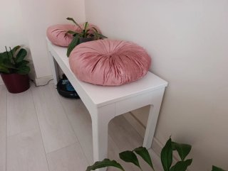 Banco de madera blanco