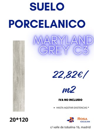 Suelo Porcelánico Maryland Grey C3