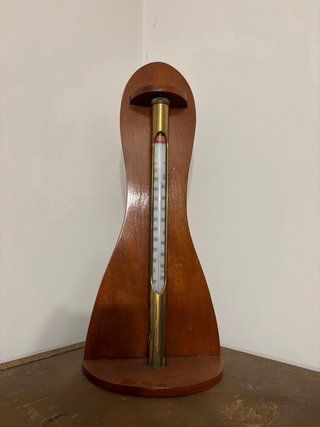 Termómetro Vintage Madera y Latón