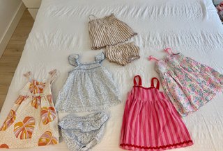 Lote de 6 vestidos y conjuntos niña 2 años
