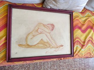 dipinto antiquariato 1976 arte vintage d'epoca