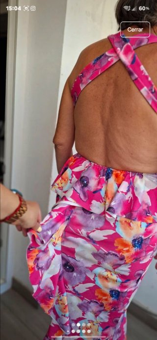 Vestido largo estampado floral