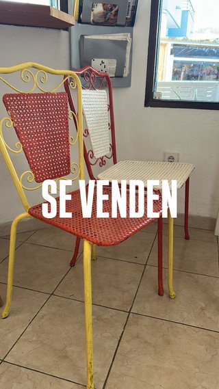 Juego de 2 sillas de metal