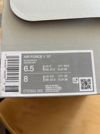 Nike Air Force 1, negro, Talla: 39 sin estrenar