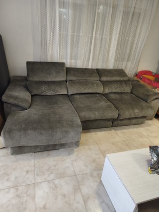 Sofá Chaiselongue Gris Tela