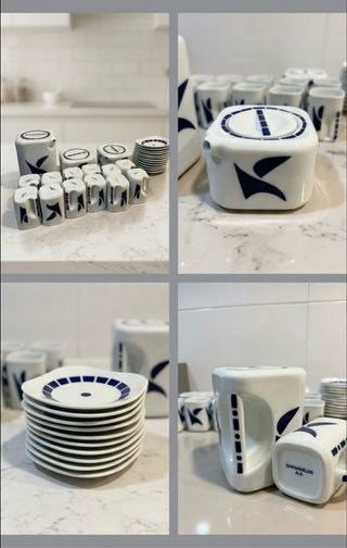 Juego de café Sargadelos 12 servicios Paxarica