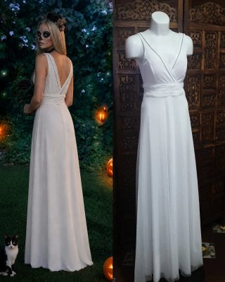 Vestido de fiesta reutilizado para Hallowen