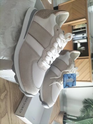 Zapatillas Geox Spherics Talla 37 Beige/Dorado