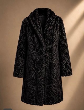 Abrigo de astracán negro