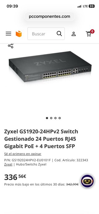 Switch Ethernet 24 Puertos Gestionado