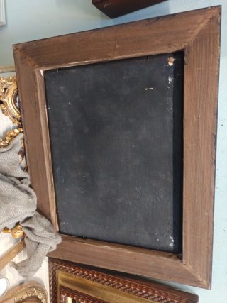 Dipinto con cornice noce filo oro