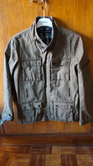 Parka Zara Verde Talla L