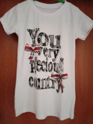 Camiseta Blanca Manga Corta Talla S