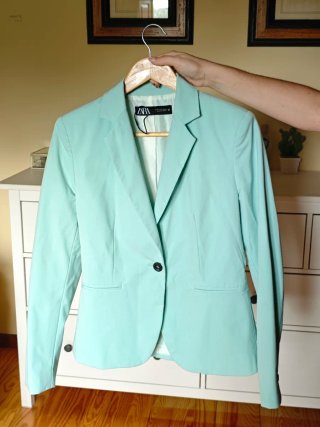 Chaqueta Zara Turquesa Talla S