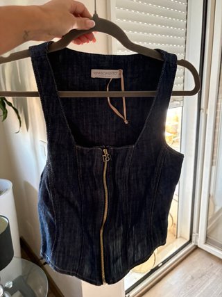 Chaleco vaquero Rinascimento azul Talla M