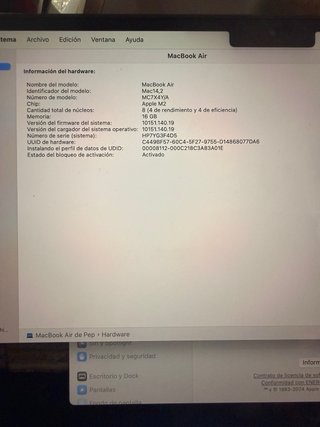 MacBook Air M2 Azul Medianoche