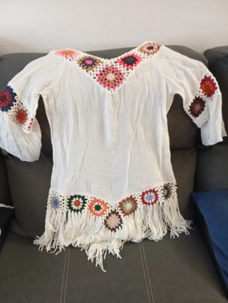 Pareo o vestido veraniego con crochet