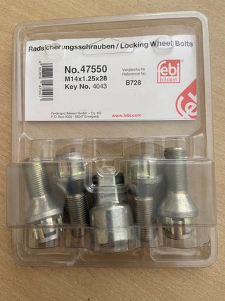 Tornillos Antirrobo febi bilstein M14x1.25x28
