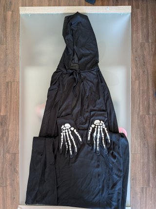 Disfraz Capa Muerte Halloween Guantes