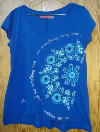 Top Desigual Azul Talla S
