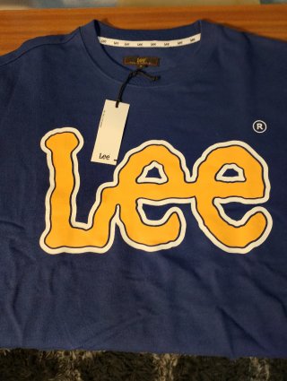 Camiseta Lee Azul Logo Grande
