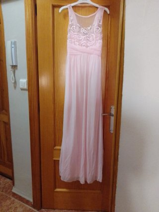 Vestido de fiesta largo rosa