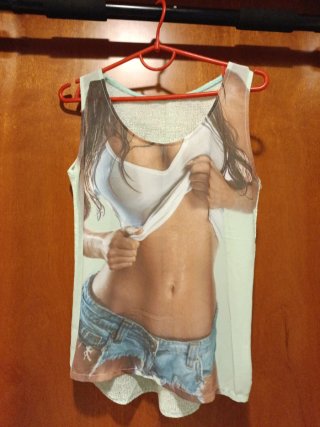 Camiseta sin mangas estampada Talla S