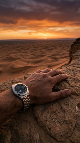 Orologio da uomo con quadrante nero