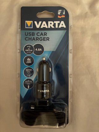 Cargador Varta USB Coche 4.8A