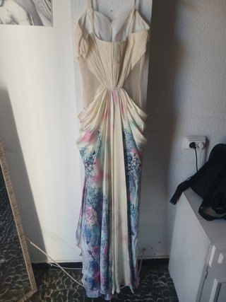 Vestido de fiesta azul hecho a medida Talla S