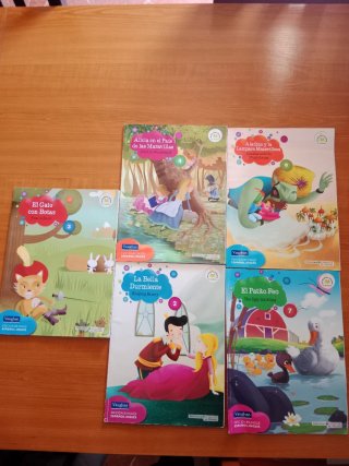 Lote de 5 cuentos infantiles bilingües