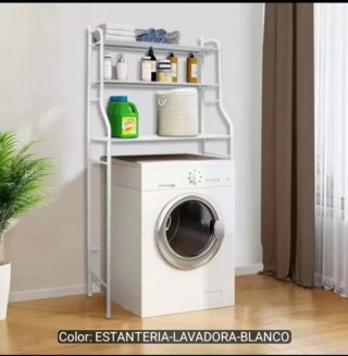 Estantería Organizadora para Lavadora Blanca