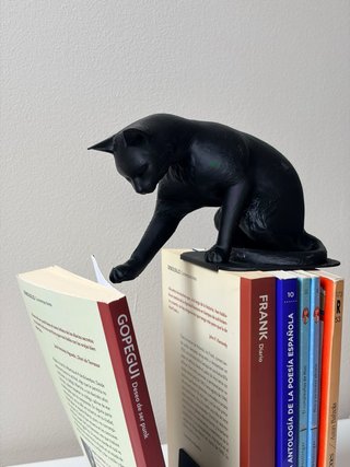 Sujetalibros Gato Negro para Estantería