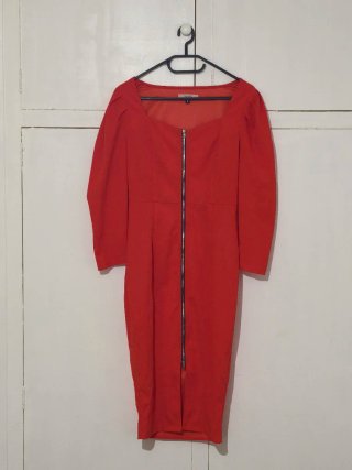 Vestido Vices rojo con cremallera