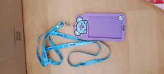 Llavero Porta Tarjeta BT21 Koya Morado Azul
