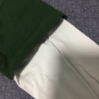 Sudadera Zara sin capucha verde y blanca