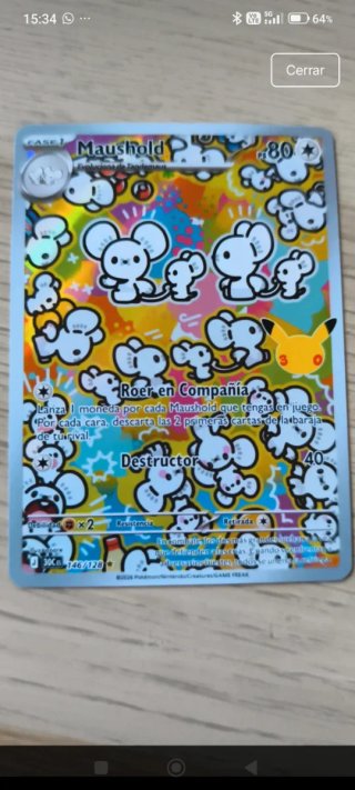 Carta Pokémon Maushold 30 Aniversario
