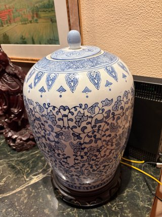 Jarrón Chino Grande de Porcelana