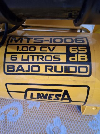 Compresor de aire MTS-1006 6L 1CV Bajo Ruido