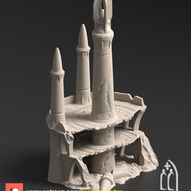 Templo en ruinas Lyntrath - Escenografía