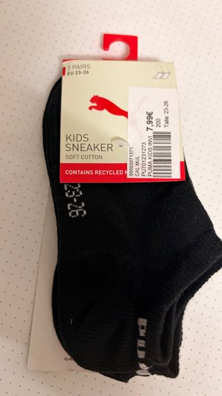 Pack 3 calcetines Puma niño Talla 23-26