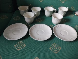 Set de 6 Tazas con 5platos