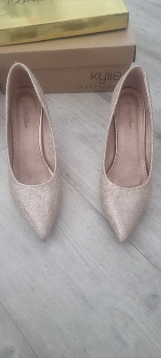 Zapatos Kylie dorados/rosados