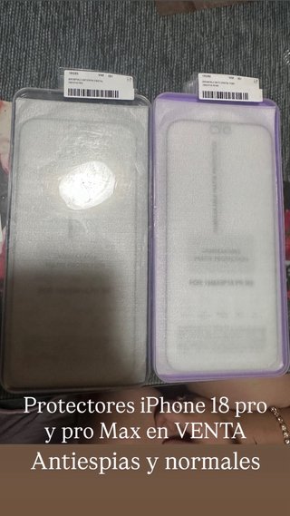 Protectores iPhone 18 Pro y Pro Max