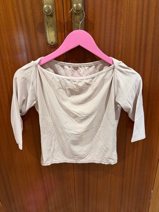 Camiseta interior beige manga 3/4