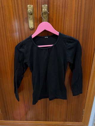 Camiseta interior manga larga negra