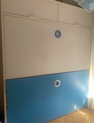Litera abatible vertical con altillo