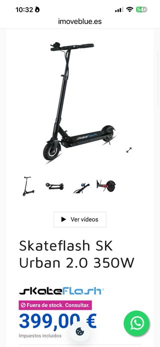 Patinete Eléctrico Skate Flash