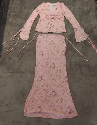 Conjunto de dos piezas rosa